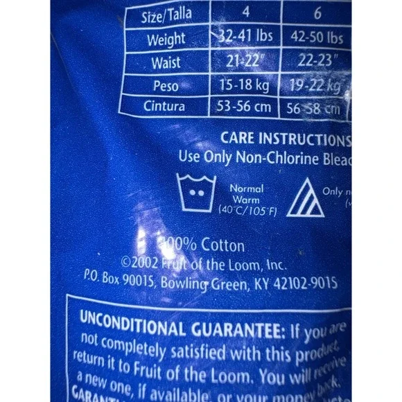 Fruit Of The Loom 2002 Boys Double Stripe Briefs 6-8 Med 5 Pack Vintage NOS - Picture 6 of 7